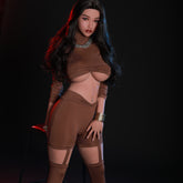 168cm echte Sexpuppe schwarze lange Haare Cos Puppe