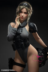 Poupée sexuelle mince et masquée à froid Funwest Doll 165cm C-Cup Lexie