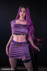 E Cup #026 161 cm Perruque violette Poupée réelle en TPE