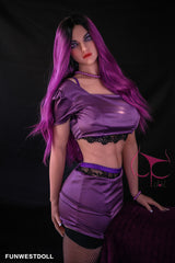 E Cup #026 161 cm Perruque violette Poupée réelle en TPE