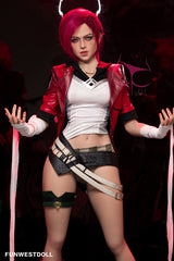 157cm C cup American sex doll red short hair sexy lifelike sex doll