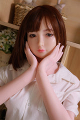 Poupée sexuelle en silicone de 158 cm Cosdoll aux cheveux courts et à la beauté orientale