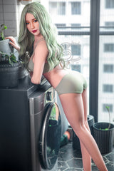 Gessica #069 SE Sexpuppe 163cm E-Cup Sexpuppe mit hellgrüner Perücke