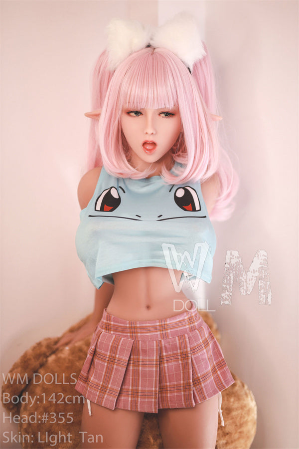 142cm rosa Perücke große Brust WM Doll japanische Liebespuppe