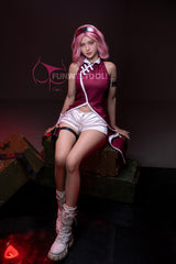 159cm pink hair small breast A cup sex doll beautiful TPE doll