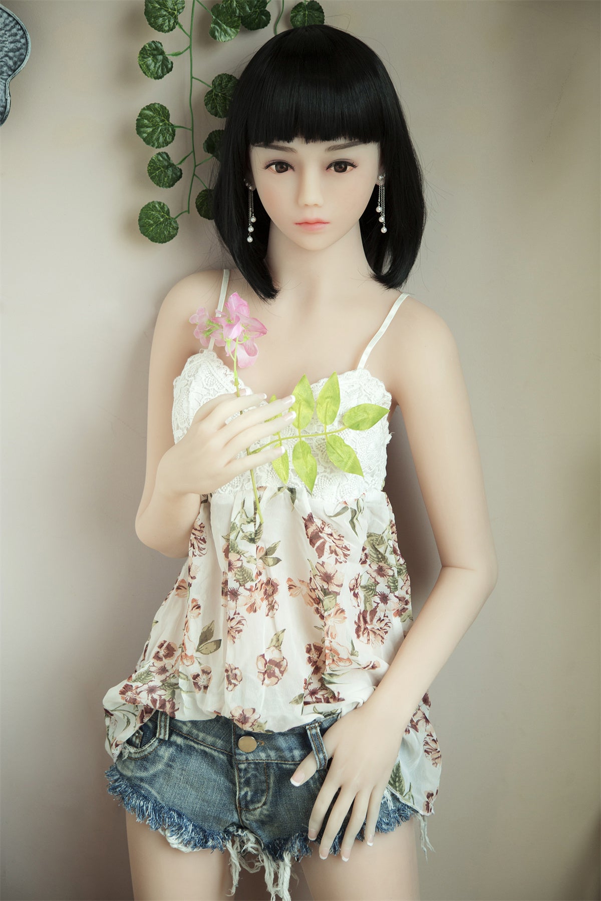 157cm black short hair fire doll young real doll